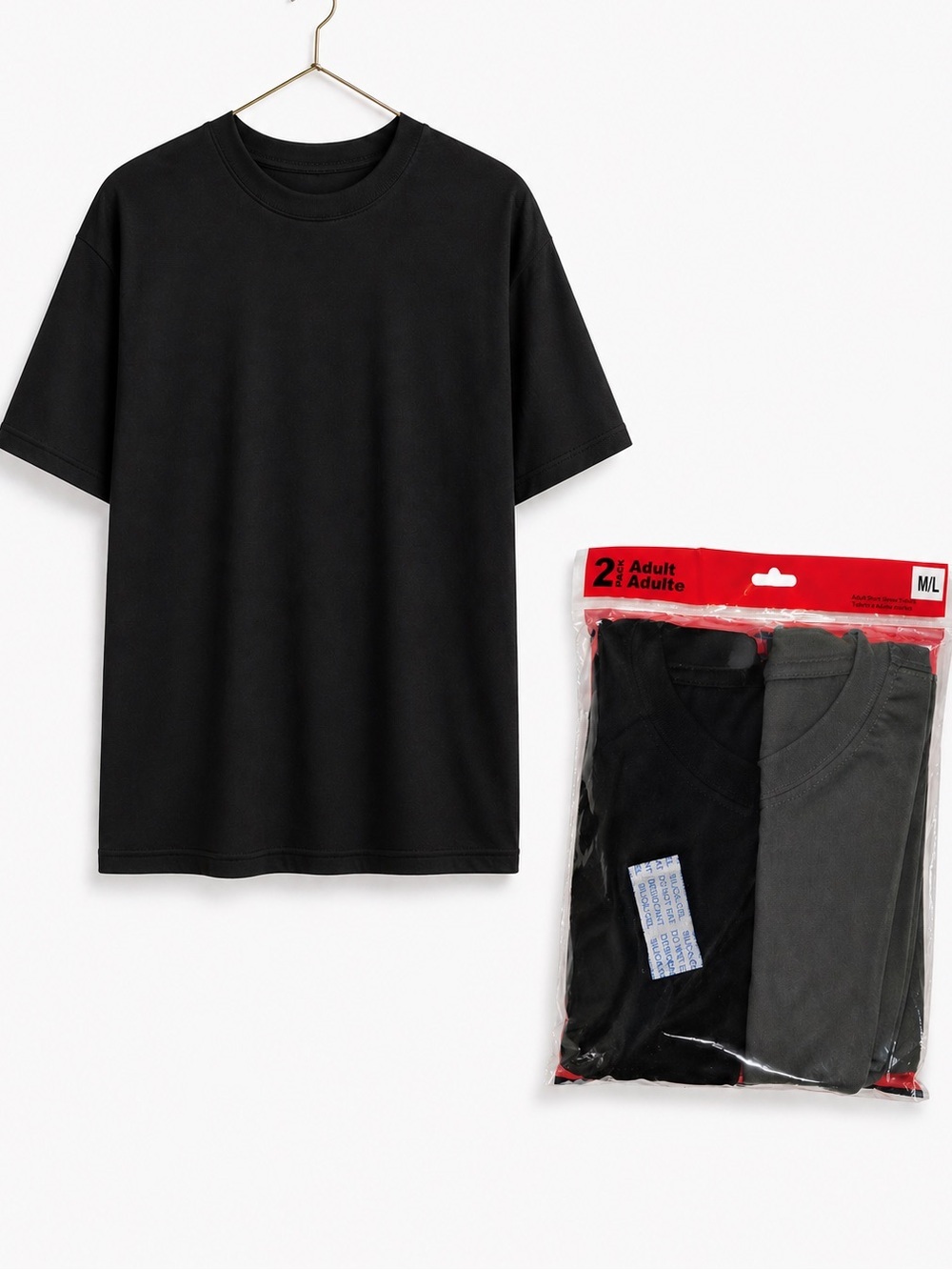 🆓 $0 WITH PURCHASE - MOOSELANDER NWT 2 Pack Men Performance Tee T-shirt Sz M/L